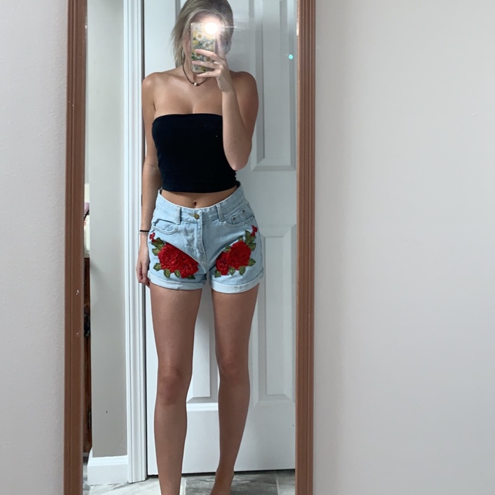 Embroidered shorts